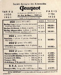 tarif 1950