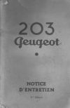 notice d'entretien de la Peugeot 203